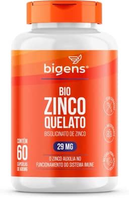 Bio Zinco Quelato 29mg Quelado 60 Cápsulas Biogens