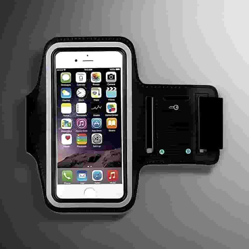 Braçadeira Suporte Celular Para Corrida, Bike E Treinos, Compatível Com Smartphones 5,5" E 6,5", Resistente, Ajustável, À Prova D'água, Marca VARENZIA