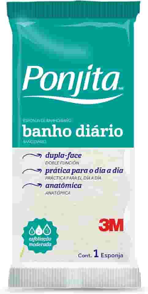 Ponjita, 3M, Esponja para Banho, Amarela
