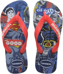 Chinelo Havaianas Infantil Kids Heróis Super Homem Menino (Azul Marinho, BR, Criança de 4 a 8 anos, Faixa Numérico, M, 29, 30)