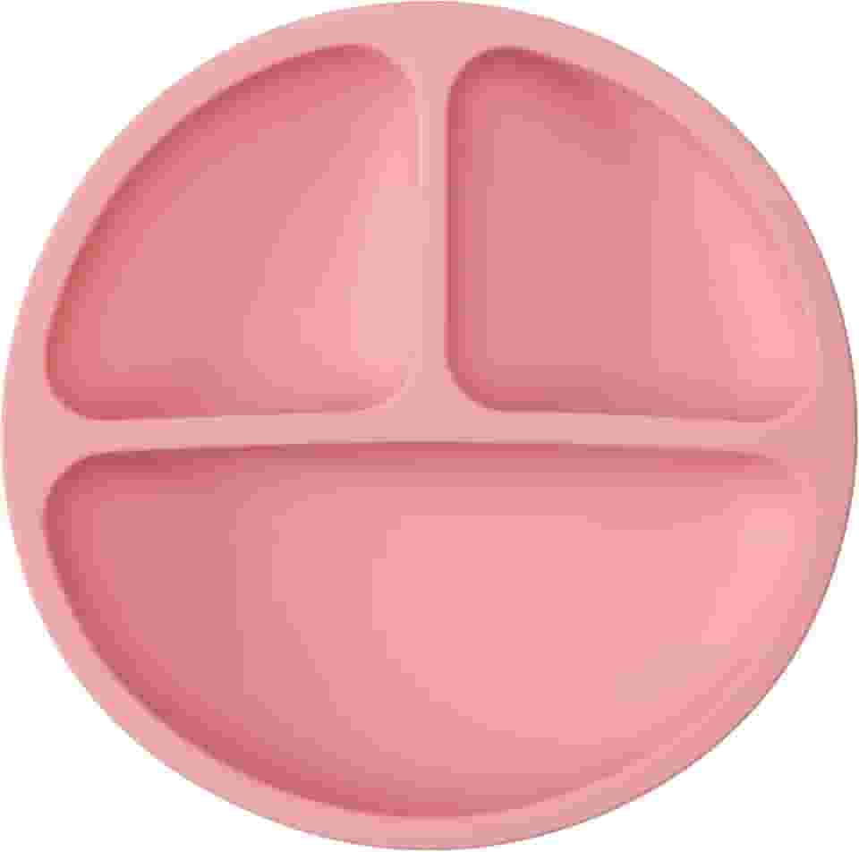 Buba Pratinho Em Silicone Com Ventosa Rosa