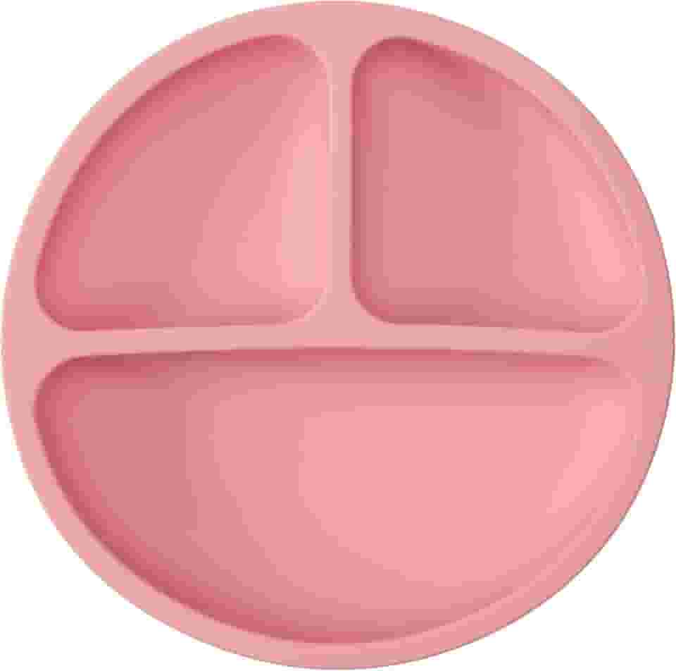 Buba Pratinho Em Silicone Com Ventosa Rosa