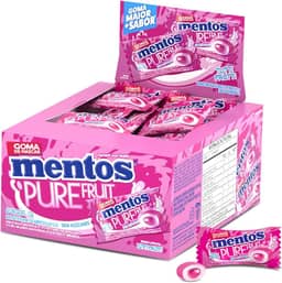 Gomas de Mascar, Mentos, Pure Fruit, Sem Açúcar, Sabor Tutti-Frutti - Monopeça | 60 Unidades