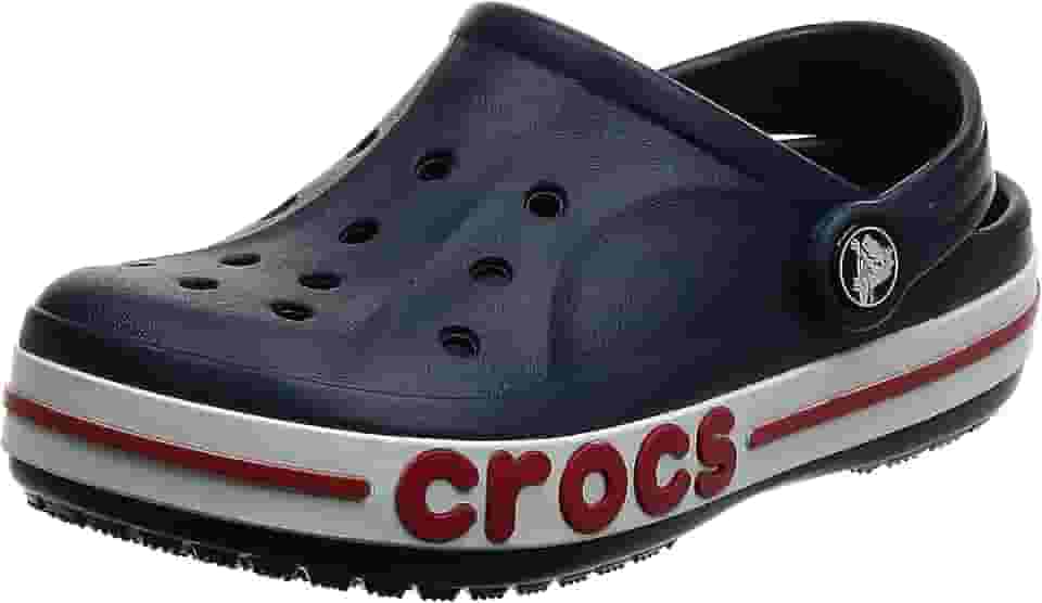 Sandália crocs crocband logo navy/pepper