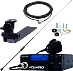 Aquário, Radio Px 40 Canais Mini Argentina Black Cabo 5,5m Camionete Carroceria Caminhonete Parafusos Fixação