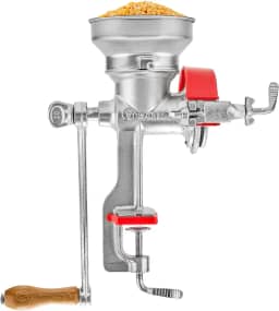 Victoria Moedor manual de grãos de baixo funil, prata, vermelho