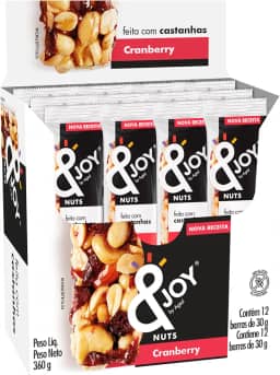 Enjoy Barra Mixed Nuts Cranberry 12 X 30G