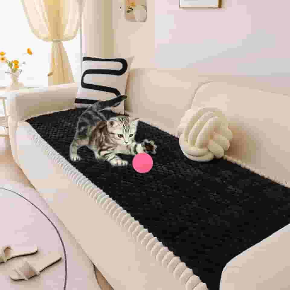 HANDONTIME Capa de sofá para animais de estimação, capas de sofá felpudas para animais de estimação, capas de sofá para cães, protetor de sofá lavável para cães, capa de almofada antiderrapante