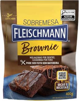 Mistura para Bolo Brownie Fleischmann Sobremesa Sachê 400g
