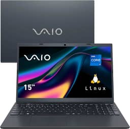 Notebook VAIO FE15, Intel Core i7 12th, 16GB 512GB SSD, Tela 15,6'' Full HD Antirreflexo, Linux - Cinza Grafite, VJFE54F11XB2731H