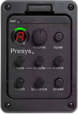 Fisherman captador de guitarra EQ equalizador de caixa elétrica 301 acessórios de guitarra captador folk afinador LCD