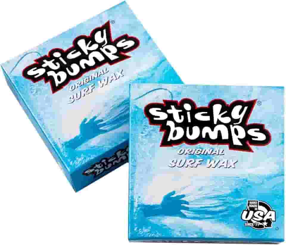 Sticky Bumps Cera de surf original Cool-Cold – Pacote com 2 | Cera de prancha de surf de longa duração | Estrutura ótima para surfe | Não tóxica, segura para a natureza | para prancha de surfe com