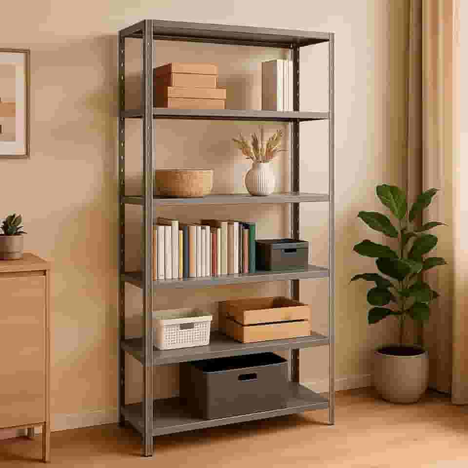 Estante Prateleira Armário Industrial De Aço 6 Bandejas Cinza 185x90 Suporta 150kg