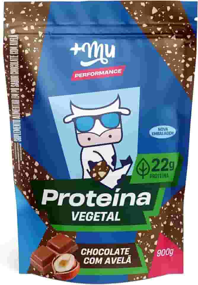 +Mu Proteína Vegetal Sabor Chocolate c/ Avelã 22g - Refil 900g