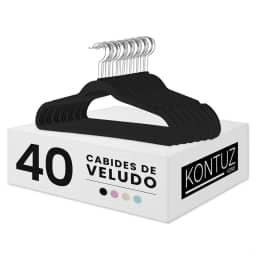 Kit 40 Cabides de Veludo Infantil 360° Antideslizante Para Roupas Camiseta Calça