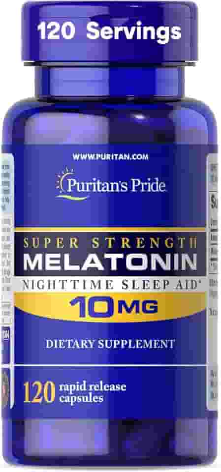 Melatonin Melatonina 10mg 120 Capsulas Puritan