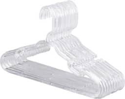 Kit 50 Cabide Infantil Reforçado Cristal Acrílico 8MM Transparente