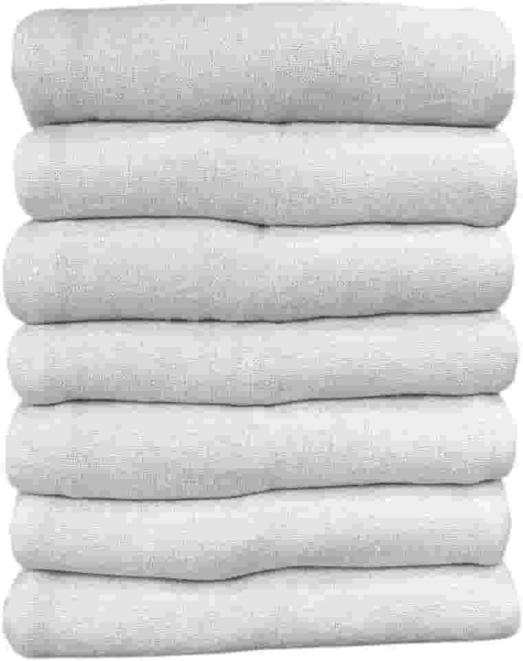 Kit 5 Pano De Chão Alvejado Branco Grosso 92Gr - Tam 70X45