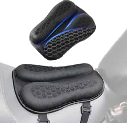 PACEWALKER Almofada universal de assento de gel para motocicleta, estrutura de favo de mel 3D, respirável e almofada de absorção de choque para passeios longos e confortáveis