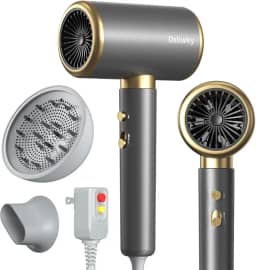 Secador De Cabelo Iônico Com Difusor E Concentrador, Secador Potente De 1875 W Com Secagem Rápida, Temperatura Constante, Secador De Cabelo Compacto E Leve Para Salão De Beleza Em Casa E Em