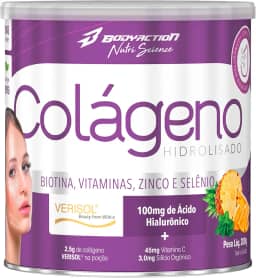 Colágeno Verisol com Ácido Hialurônico 200g Sabor Abacaxi com Hortelã Bodyaction