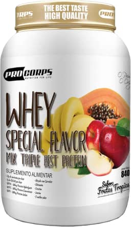 Whey Protein 840g - 21g Proteína - Zero Açúcar (840g, Frutas Tropicais)