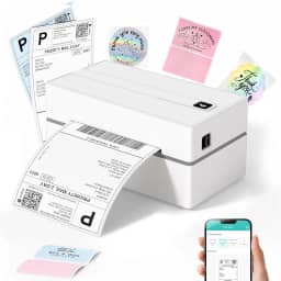 Abacafly Etiquetadora, Impressora Termica Etiquetas com Largura Máxima de Impressão de 4,33 Polegadas, Impressora de Etiquetas Adesivas de Alta Velocidade, Impressora Termica Portatil