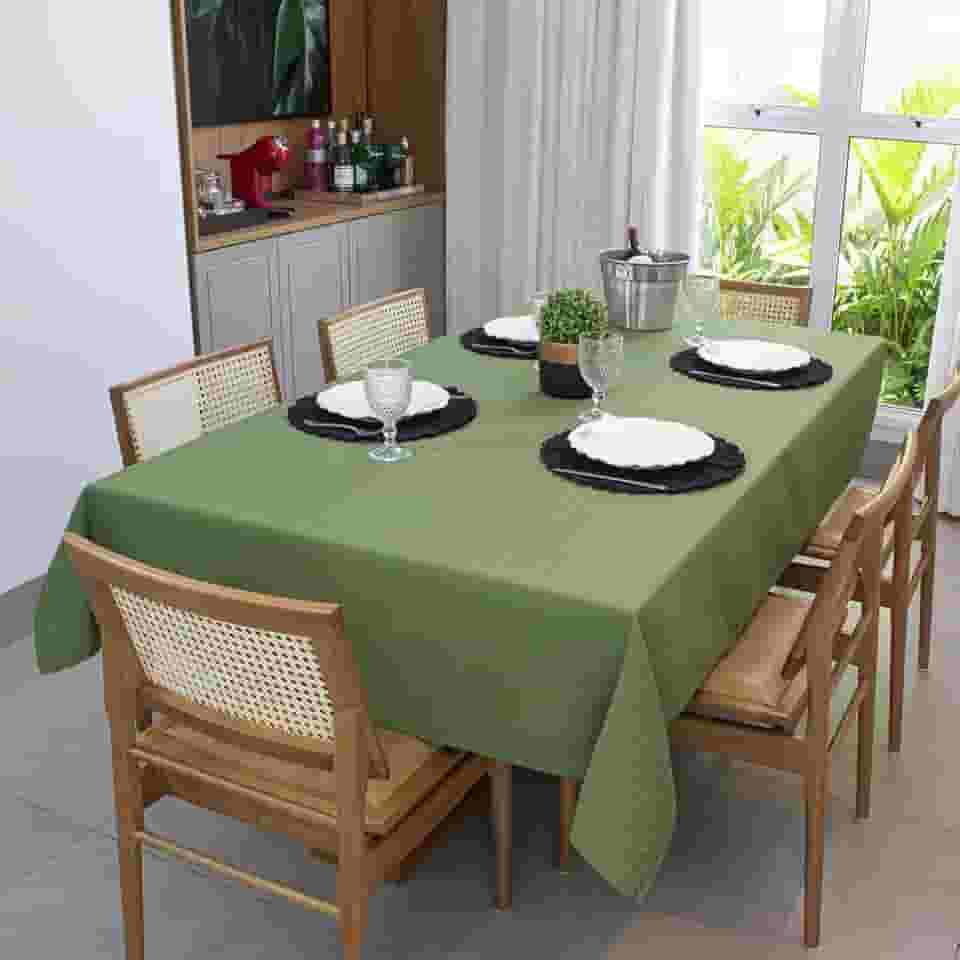 Toalha De Mesa 6 Lugares Retangular 2,10 x 1,50m Texturatta Sofisticação e Detalhes Premium Cozzilar (Modelo 2)