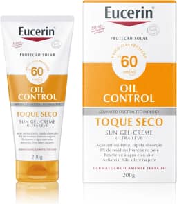 EUCERIN Protetor Solar Corporal Oil Control FPS 60 200ml, Toque Seco, Anti Areia, Proteção UVA, UVB e Luz Visível