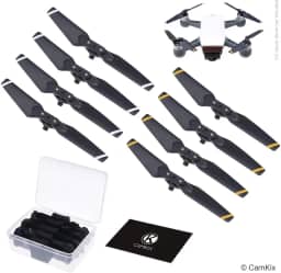 CamKix Hélices de substituição para DJI Spark - 2 conjuntos (8 lâminas) - com caixa de armazenamento conveniente - asas dobráveis de liberação rápida - design testado em voo - acessório essencial para