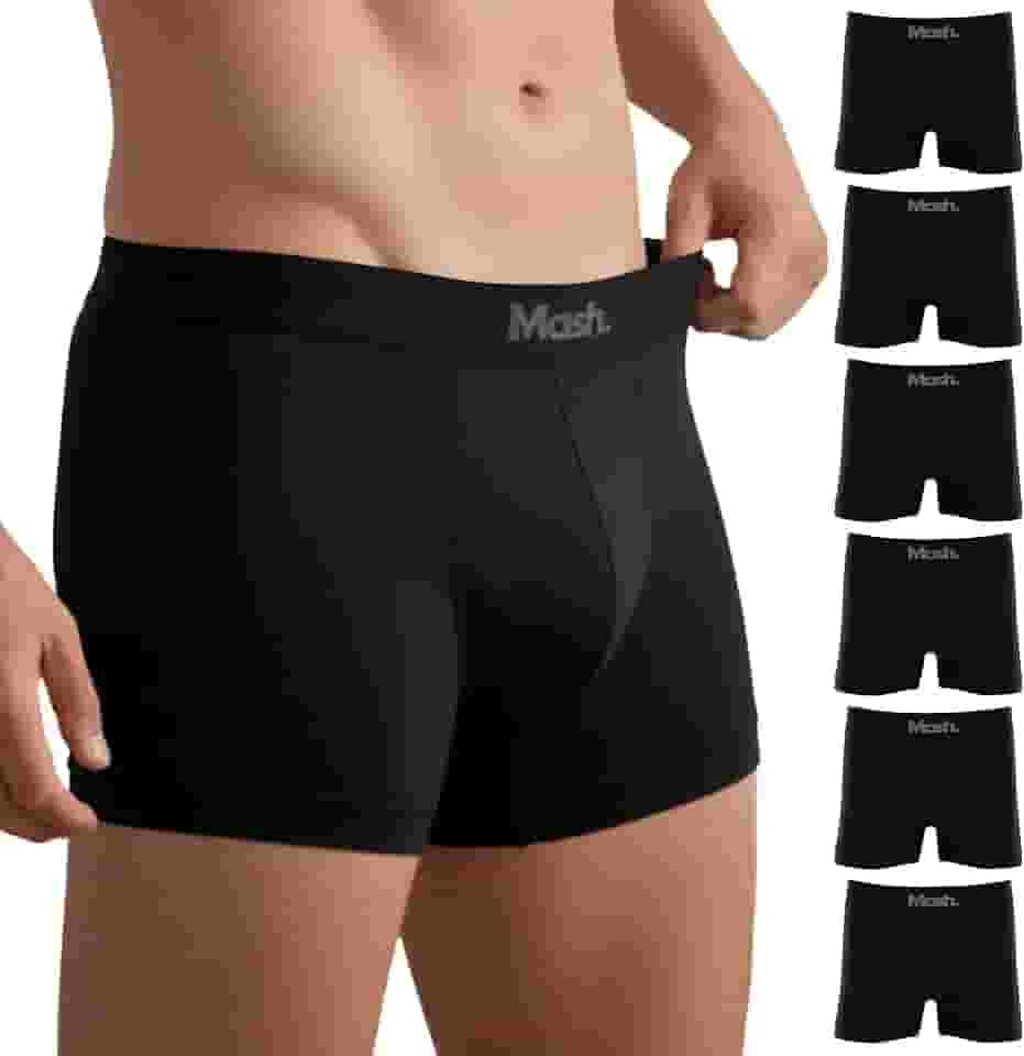 Kit 6 Cuecas Boxer Mash Sem Costura Poliamida Toque Gelado Box Masculina Adulto