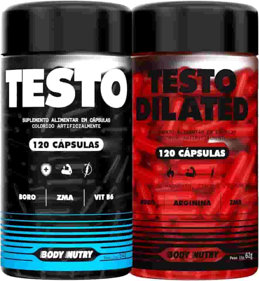 Kit Testo Pote 120 Cápsulas + Testo Dilated Pote 120 Capsulas
