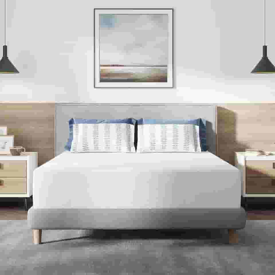 Avenco Colchão Queen, colchões Queen Size de 25 cm com espuma viscoelástica de gel para noite fria e alívio de pressão, Colchones sensação de pelúcia média de 25 cm com isolamento de movimento