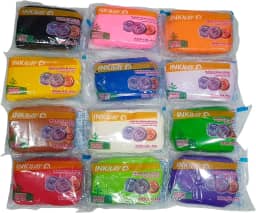 Presentes Mensorê Massa para Biscuit Inkway - Kit 12 Cores/Pacotes de 85g