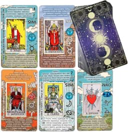Tarô Fácil - Aprender Cartas de Tarô, Cartas de Tarô para Iniciantes, Baralho de Tarô de Leitura Fácil e Rápida com Significados em Português