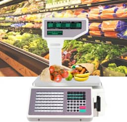 BalançA Digital Comercial, BalançA De ImpressãO De Etiquetas, BalançA EletrôNica De Caixa Registradora De Frutas De Supermercado Com Impressora De Etiquetas, Capacidade De 30 Kg