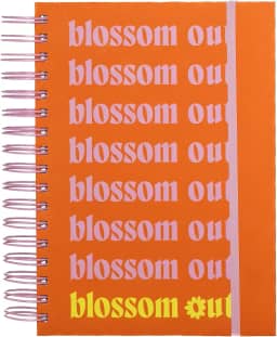 Meu plano perfeito: Florescer, planner sem data para adolescentes com capa dura neon, capa Blossom out | Planner 2026