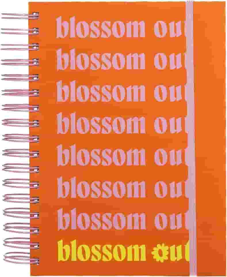 Meu plano perfeito: Florescer, planner sem data para adolescentes com capa dura neon, capa Blossom out | Planner 2026