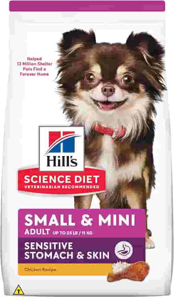 Ração Hill's Science Diet Pele Sensível Pequenos e Mini para Cães Adultos Sabor Frango - 1.81kg