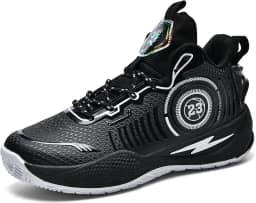 Tênis de basquete neutro unissex cano alto antiderrapante luz noturna tênis de corrida resistente ao desgaste calçados esportivos Equipamento de basquetebol