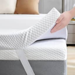 SINWEEK Colchão de espuma viscoelástica de gel de 7,5 cm, almofada ventilada de alta densidade para dor nas costas, cobertura de cama com capa macia removível, certificado CertiPUR-US