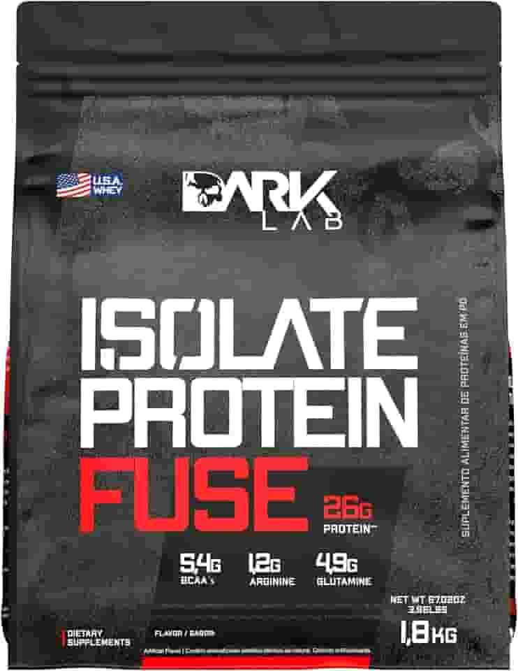 Isolate Protein Fuse Dark Lab, 1.8Kg, Morango, Suporte Muscular