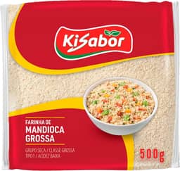 KiSabor Farinha De Mandioca Grossa Kisabor 500 Gramas