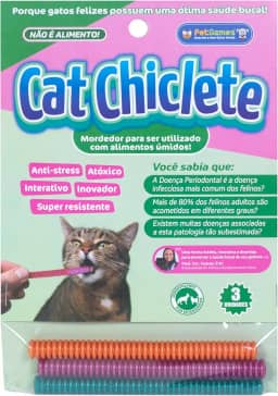PET GAMES - Brinquedo Mordedor Interativo, Divertido e Saudável Que Auxilia na Prevenção de Doenças Bucais Dos Gatos - Cat Chiclete