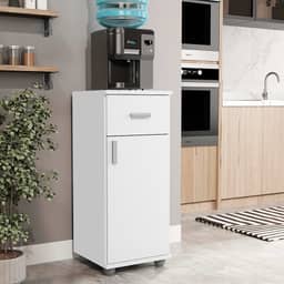 Armário Suporte Balcão com Gaveta para Bebedouro de Cozinha Ana Branco