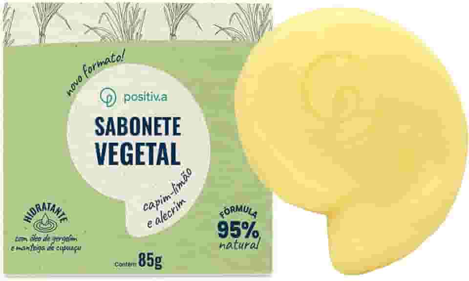 Sabonete Vegetal Natural 85g - positiv.a (Capim-Limão e Alecrim)