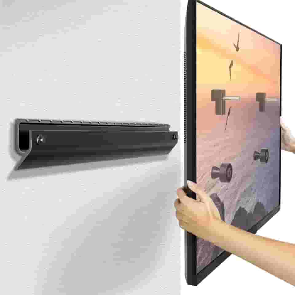 Auoace Suporte para TV Drywall sem broca, suporte de parede para TV sem parafusos de 55 a 139 cm, suporte para TVs de perfil baixo de 1,6 cm, comporta 45 kg, fácil instalação, serve na maioria das TVs