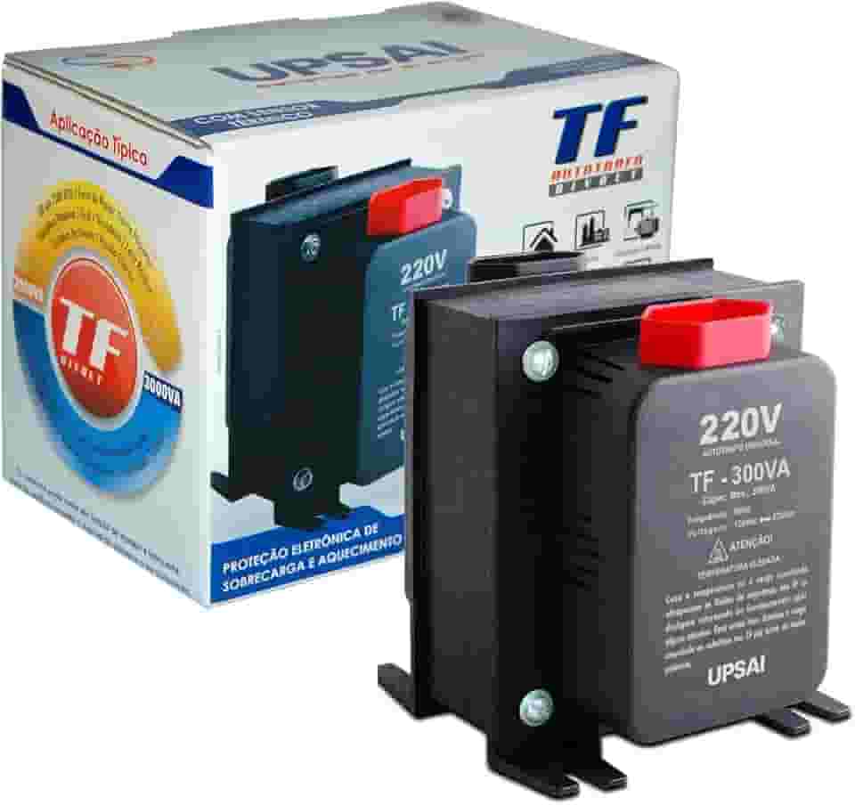 Auto Transformador de Voltagem 300va Automático Bivolt 110v / 220v ou 220v / 110v Upsai Modelo 51000030