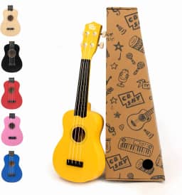 CB SKY Soprano Ukulele 21'/53 cm para crianças, iniciantes e estudantes (Amarelo)