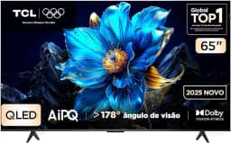Smart TV TCL 65 Polegadas QLED 4K P7K WiFi Bluetooth Google TV HDR10+ Dolby Atmos Dolby Vision 65P7K